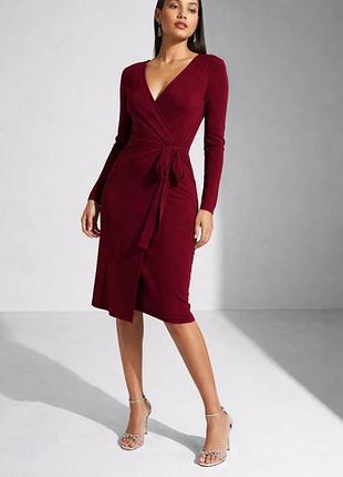 Шикарное теплое платье на запах asos disign