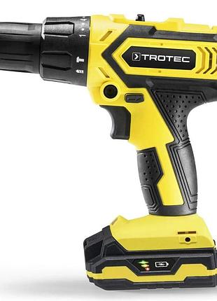 Аккумуляторная ударная дрель-шуруповерт trotec phds 11-20v + кейс