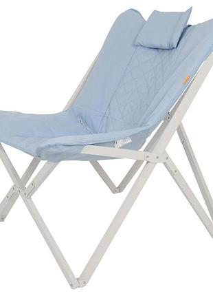 Крісло розкладне алюмінієве 120 кг bo-camp gordes l pastel blue