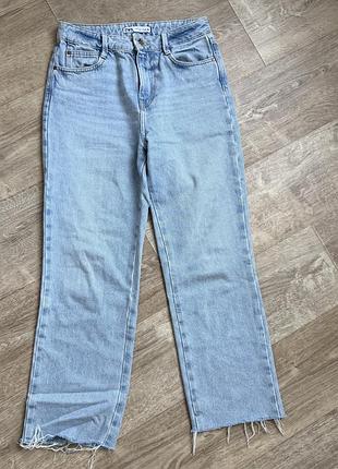 Zara straight fit джинси прямі блакитні