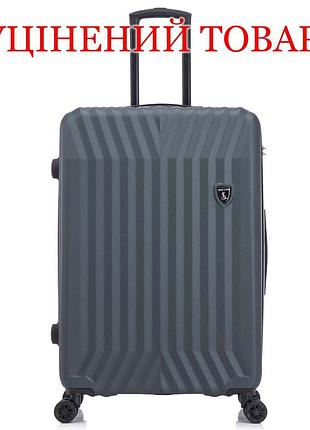 Валіза дорожня semi line t5859-3 navy-green 110 л, abs-пластик, 4 подвійні колеса, кодовий замок, синьо-зелена, телескопічна ручка