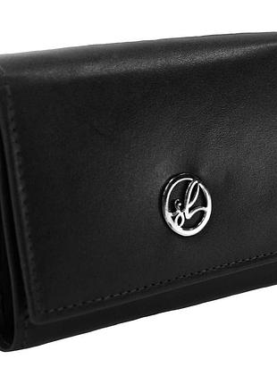 Кожаный женский кошелек semi line rfid black (p8272-0)