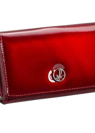 Кожаный женский кошелек semi line rfid red (p8229-2)