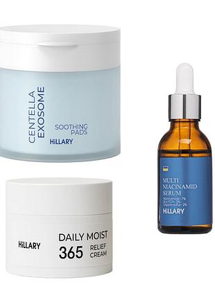 Комплекс для контроля жирного блеска и сужения пор hillary oil control & pore refining set