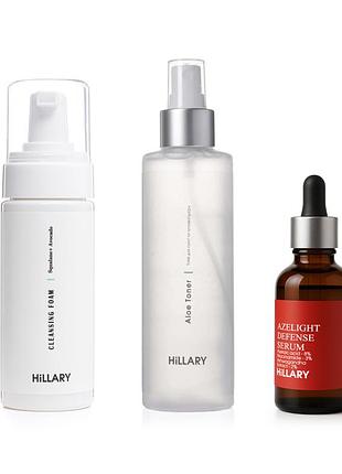 Комплекс для сухого типа кожи с азелаиновой кислотой hillary skincare set for dry skin with azelaic acid