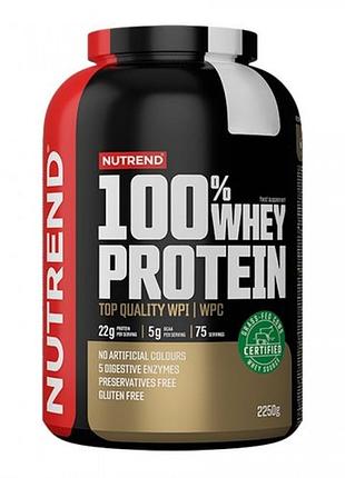 Сывороточный протеин nutrend 100% whey protein 2.25кг шоколад-брауни(67680093)