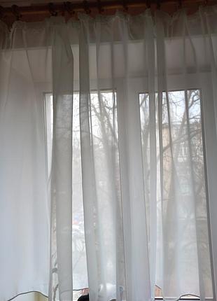 Тюль короткий матовый 290×115