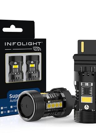 Infolight комплект светодиодных ламп infolight p27/7w (3157) canbus red