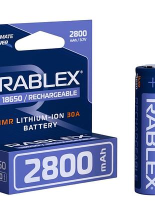 Аккумулятор rablex 18650, 2800mah, imr, li-ion, 30a, 3.7v, высокотоковый цена за 1шт , продажа по блистерам modern home style