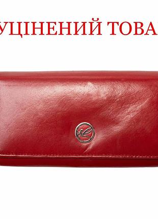 Женский кожаный кошелек semi line rfid red p8273-2, полноразмерный, 9 слотов для карточек, монетница, натуральная кожа discount
