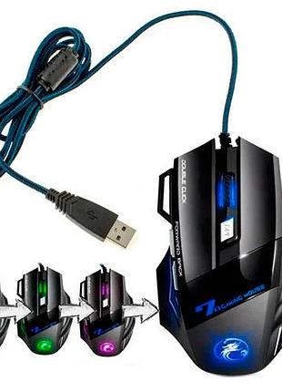Usb игровая мышь мышка 5500dpi эргономичная с выступами тихая imice x7