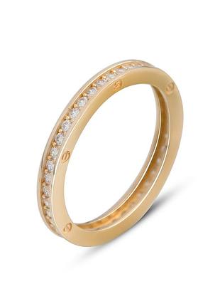 Золотое кольцо высокогокачества с фианитами 0.84ct (60001672) 17.5 размер