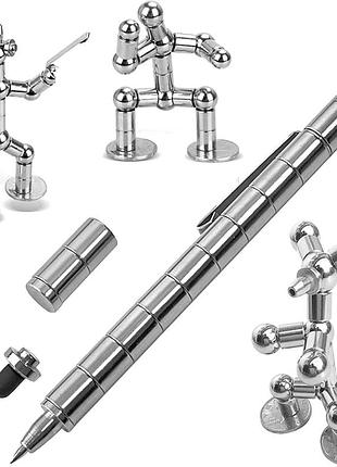 Набор магнитная ручка конструктор polar pen + стилус серебро