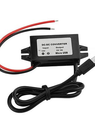 Преобразователь напряжения 12в-5в 3а microusb, скрытая проводка авто