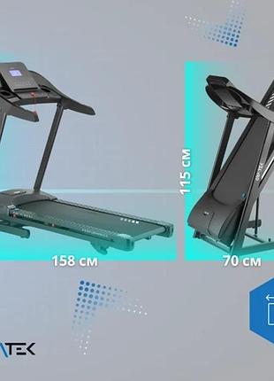 Беговая дорожка складная gymtek xt600 для бега и ходьбы 140 кг электрическая с наклоном для тренировок спортом