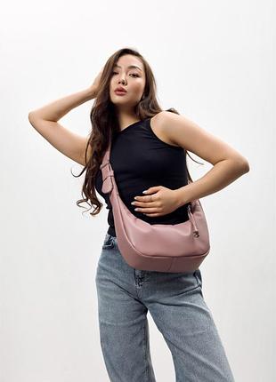 Женская сумка sambag hobo s розовая