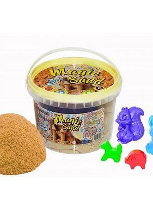Кінетичний пісок "magic sand", 500 г, з формочками (класичний)