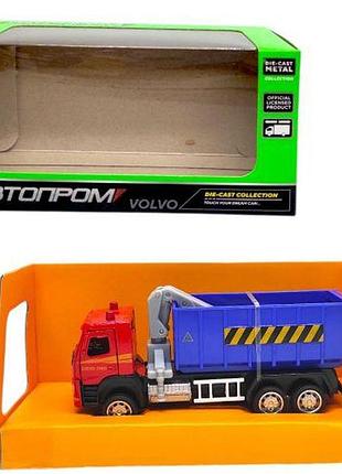 Машина металлическая "автопром. 1:72 volvo crane truck"