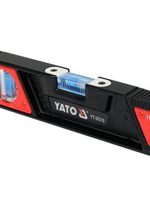 Рівень ударостійкий з магнітами yato: l= 30 см. 2 капсули в алюмінієвому корпусі [40]