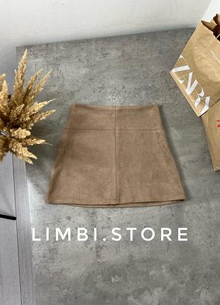 🌷замшева спідничка міні спідниця юбка мини замшевая primark