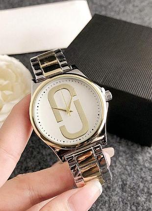 Женские наручные часы металлические стиль marc jacobs золото-серебристый