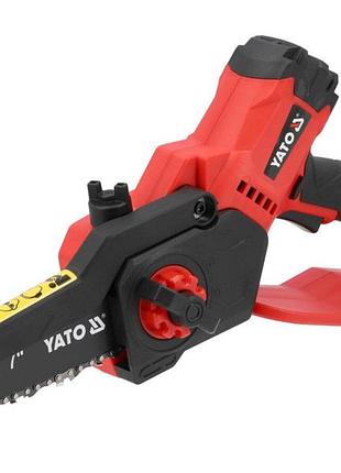 Пила цепная аккумуляторная yato:18 в li-ion, шина-7"/17,6 см,31 звено, бесщеточное (бэз аккумулятора)