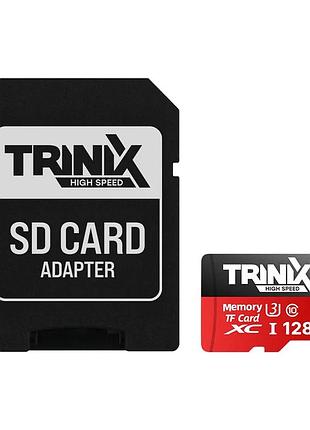 Карта пам’яті trinix 128gb miсrosdxc з sd-адаптером u3 v30 a1 (90-00036)