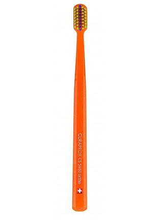 Ортодонтическая зубная щетка curaprox cs 5460 ultra soft ortho с углублением, d 0,10 мм 07 зубная щетка