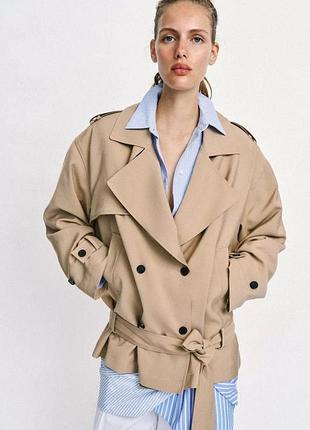 Тренч жіночий бежевий zara new