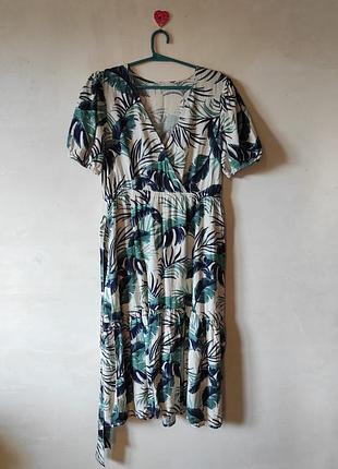 Платье женское лён и вискоза