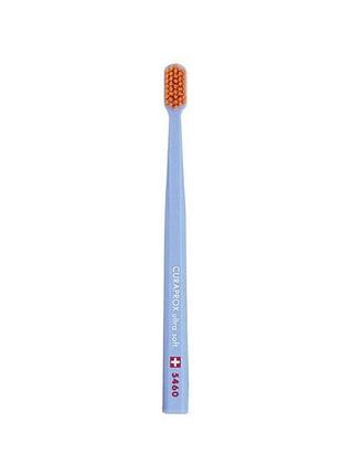 Зубная щетка curaprox cs 5460 ultra soft, d 0,10 мм 19 зубная щетка светло-голубая/щетина оранжевая