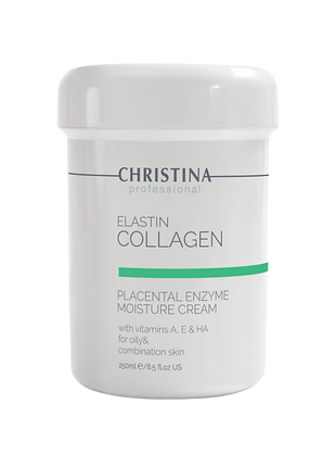 Плацентарный крем для жирной и комбинированной кожи elastincollagen placental enzyme moisture cream with a,e&amp;ha christina. распив.