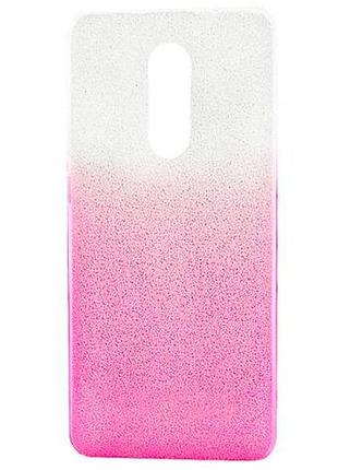 Чехол блёстки для xiaomi redmi note 4x розовый