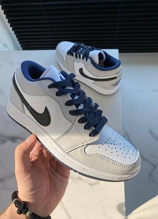 Женские кроссовки 1 retro low grey blue
