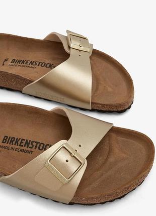 Шльопанці birkenstock madrid жіночі колір золотий