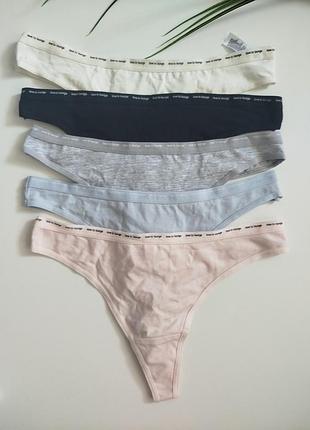 Хлопковые трусы трусики стринги primark
