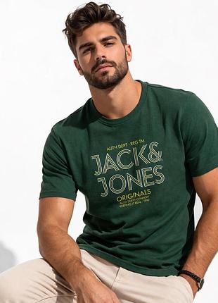 Чоловіча футболка jack & jones premium organic 60% бавовна, 40% поліестер