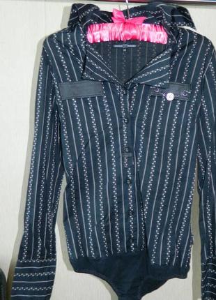 Рубашка блуза комбидресс чёрная размер 42 - 44 dept5 фото
