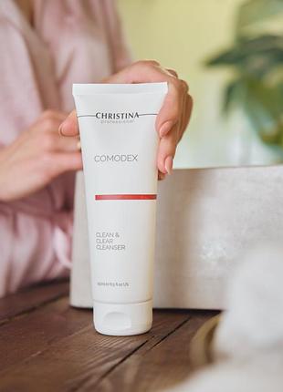 Гель для очищення шкіри comodex clean&clear cleanser christina