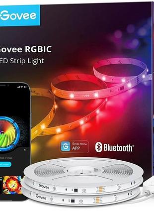 Светодиодная лента govee h617e rgbic 10 м (2×5 м), управление через приложение, многоцветная подсветка для интерьера