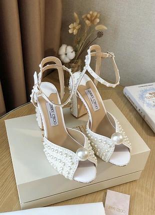 Жіночі шкіряні туфлі босоніжки  jimmy choo