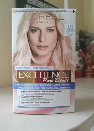 Крем-фарба для волосся l'oreal paris excellence pure blond 0.1