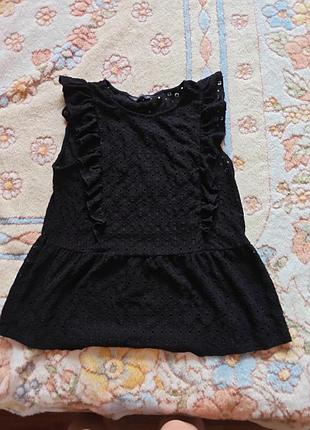 Блуза чорна літня f&f  xxl (52-54)