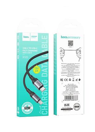 Кабель usb hoco x102 type-c to type-c 60w 2