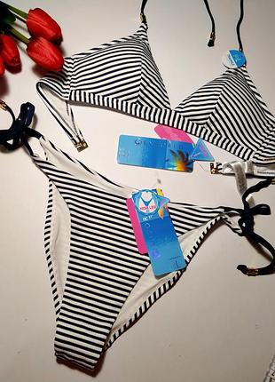 Новый раздельный купальник в полоску censored, eur 40 l