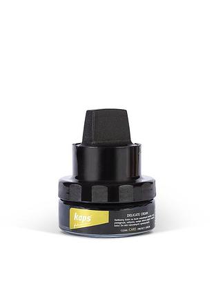 Делікатний крем для взуття kaps delicate cream 50 ml, з аплікатором 157 шкіра