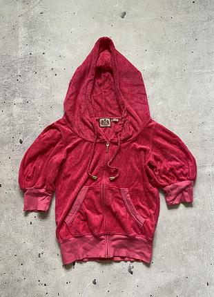 Велюрове вінтажне зіп худі, кофта  juicy couture
