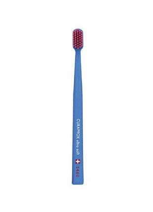 Зубная щетка curaprox cs 5460 ultra soft, d 0,10 мм 24 зубная щетка синяя/щетина пурпурная