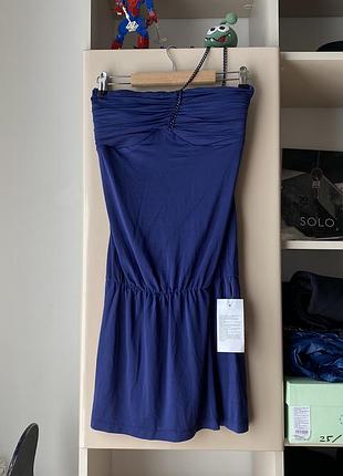 Синее платье y2k не richmond john galliano diesel 2