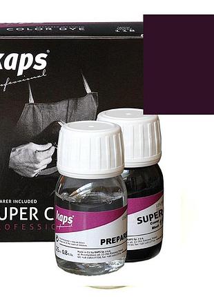 Краска для обуви + средство для подготовки к покраске kaps super color + preparer 25 ml 126 cardinal